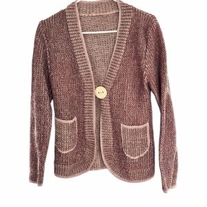 Cozy Pink Knit Cardigan Sweater - Size Large
Pre-Loved - PTP 18.5”